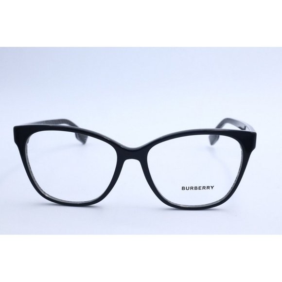 New Authentic Burberry B 2345 3977 Gunmetal Cat Eye Eyeglasses Clear Lenses 54mm - Picture 3 of 6